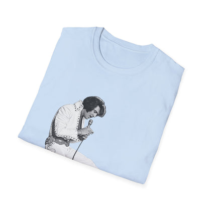 Kneeling Elvis Vintage Script Tee